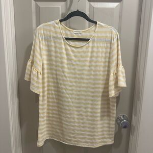 Yellow Striped Women's Top